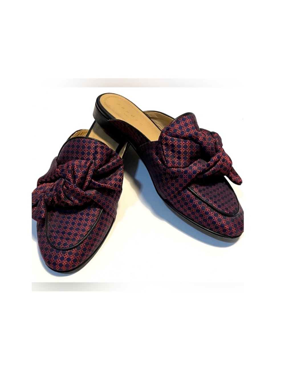 SANDRO KNOTTED BOW MULES, trending, nautical, old money, preppy, Ralph Lauren